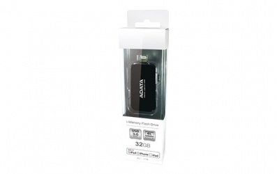 Memoria USB Adata UE710, 32GB, USB 3.0/Lightning, Lectura 30MB/s, Escritura 20MB/s, Negro 