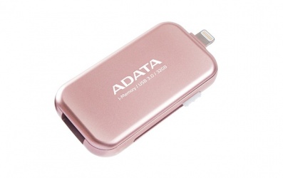 Memoria USB Adata UE710, 32GB, USB 3.0/Lightning, Lectura 30MB/s, Escritura 20MB/s, Rosa 