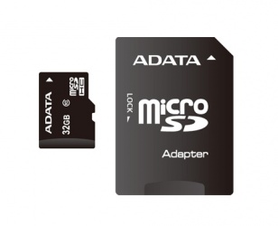 Memoria Flash Adata microSDHC, 32GB, CL10, con Adaptador 