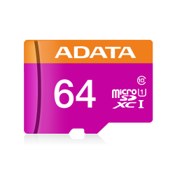 Memoria Flash Adata Premier, 64GB microSDXC UHS-I Clase 10, con Adaptador 