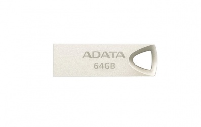 Memoria USB Adata UV210, 64GB, USB 2.0, Dorado Metálico 