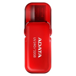 Memoria USB Adata UV240, 32GB, USB-A 2.0, Rojo 