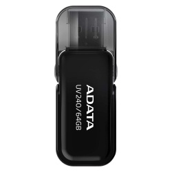 Memoria USB Adata UV240, 64GB, USB-A 2.0, Negro 