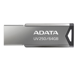 Memoria USB Adata UV250, 64GB, USB 2.0, Plata 