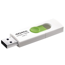 Memoria USB Adata UV320, 128GB, USB 3.1, Lectura máx 100MB/s, Verde/Blanco 