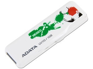 Memoria USB Adata UV110 Fútbol, 8GB, USB 2.0, Blanco 