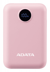 Cargador Portátil Adata Power Bank C10022, 10.000mAh, Rosa 