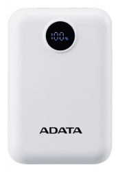 Cargador Portátil Adata Power Bank C10022, 10.000mAh, Blanco 