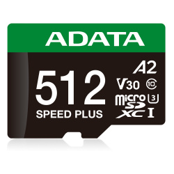 Memoria Flash Adata Speed Plus, 512GB MicroSDXC UHS-I Clase 10, con Adaptador  