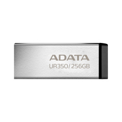 Memoria USB Adata UR350, 256GB, USB-A 3.0, Lectura 100MB/s, Negro/Plata 