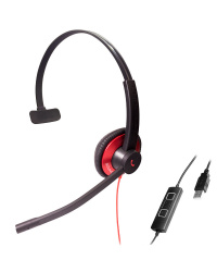 Addasound Monoaural Epic 511-R, Alámbrico, USB, Rojo/Negro 