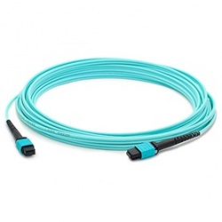 AddOn Cable Fibra Óptica Cruzado OM4 MPO Hembra - MPO Hembra, 50/125, 2 Metros, Azul 