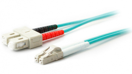 Addon Cable Fibra Óptica Multimodo OM4 SC Macho - LC Macho, Núcleo 50µm, Cubierta 125µm, 6 Metros, Azul 