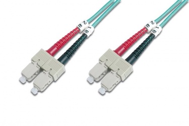 AddOn Cable Fibra Óptica Dúplex OFC SC Macho - SC Macho, 50/125, 3 Metros, Turquesa 