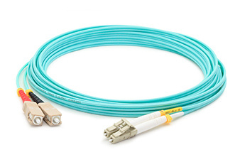 Addon Cable Fibra Óptica Multimodo OM3 ST Macho - LC Macho, Núcleo 50µm, Cubierta 125µm, 4 Metros, Azul 