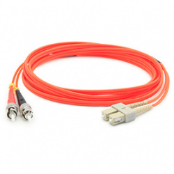 Addon Cable Fibra Óptica Multimodo OM1 SC Macho - ST Macho, Núcleo 62.5µm, Cubierta 125µm, 6 Metros, Naranja 