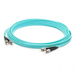 Addon Cable Fibra Óptica Multimodo OM4 ST Macho - ST Macho, Núcleo 50µm, Cubierta 125µm, 1 Metro, Azul 