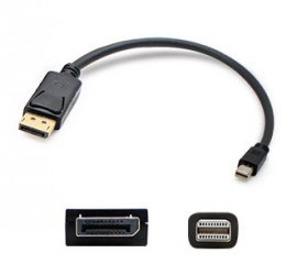 AddOn Cable DisplayPort Macho - Mini DisplayPort Macho, 1.8 Metros, Negro, 5 Piezas 