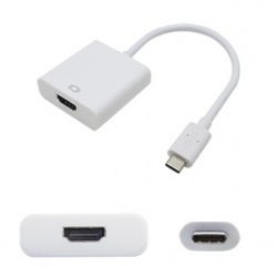 AddOn Adaptador USB C Macho - HDMI Hembra, Blanco 