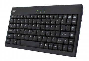 Teclado Adesso AKB-110B, Alámbrico, USB + PS/2, Negro (Inglés) 