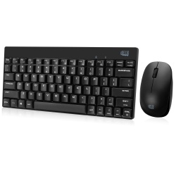 Kit de Teclado y Mouse Adesso WKB-1100CB, Inalámbrico, USB, Negro (Inglés) 