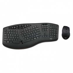 Teclado Adesso WKB-1600CB, Inalámbrico, USB, Negro (Inglés) 