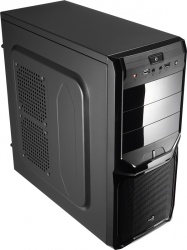 Gabinete Aerocool V3X Advance Devil Red Edition con Ventana LED Rojo, Midi-Tower, ATX/Micro-ATX/Mini-ITX, sin Fuente, Negro 