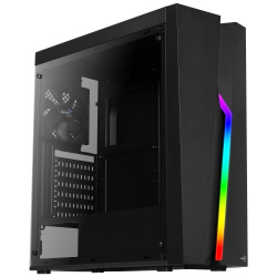 Gabinete Aerocool Aerocool Bolt, Midi-Tower, ATX/Micro-ATX/Mini-ITX, USB 2.0/3.0, sin Fuente, 1 Ventilador Instalado, Negro  