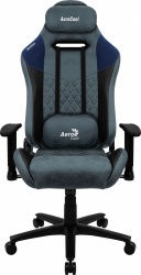 Aerocool Silla Gamer DUKE AeroSuede, hasta 150Kg, Negro/Azul 