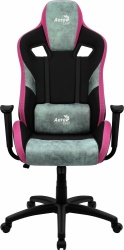 Aerocool Silla Gamer COUNT AeroSuede, hasta 150Kg, Gris/Rosa 