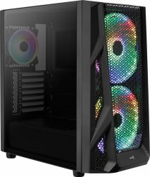 Gabinete Aerocool AirHawk Duo con Ventana, Tower, ATX/EATX/Micro ATX/Mini-ITX, USB 3.0, sin Fuente, Negro 