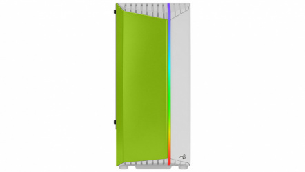 Gabinete Aerocool Bionic G V2 con Ventana de Cristal Templado, Midi-Tower, ATX/Micro ATX/Mini-ITX, USB 2.0/3.0, sin Fuente, 1 Ventilador Instalado, Verde/Gris Claro 