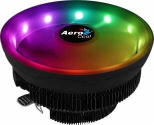 Disipador CPU Aerocool Core Plus RGB, 136mm, 600 - 1800RPM, Negro/Blanco 
