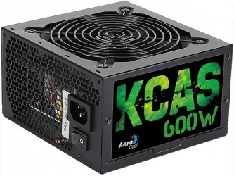 Fuente de Poder Aerocool KCAS-600W, 20+4 pin ATX, 120mm, 600W 