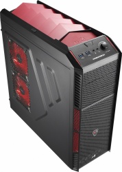 Gabinete Aerocool XPredator X1 Devil Red, Midi-Tower, ATX/micro-ATX, 2x USB 3.0, sin Fuente 