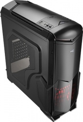 Gabinete Aerocool Battlehawk con Ventana LED Rojo, Midi-Tower, ATX/micro-ATX/mini-iTX, USB 2.0/3.0, sin Fuente, Negro 