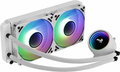 Aerocool Mirage L240 Enfriamiento Líquido para CPU, 2x 120mm, hasta 1800RPM, Blanco  
