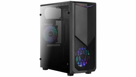 Gabinete Aerocool TOMAHAWK A-BK-V3, Midi-Tower, ATX/Micro-ATX/Mini-ITX, USB 2.0/3.0, sin Fuente, sin Ventiladores Instalados, Negro  
