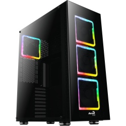 Gabinete Aerocool Tor Pro con Ventana RGB, Full-Tower, ATX/EATX/Micro ATX/Mini-ITX, USB 2.0/3.0, sin Fuente, Negro 