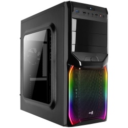Gabinete Aerocool V3X RGB con Ventana, Midi-Tower, ATX/Micro-ATX/Mini-ITX, USB 2.0/3.0, sin Fuente, Negro 