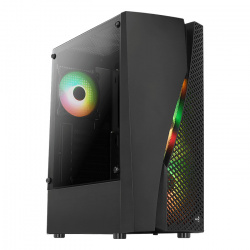 Gabinete AeroCool Wave G V1 con Ventana, Midi-Tower, ATX/Micro ATX/Mini-ITX, USB 2.0/3.0, sin Fuente, Negro 