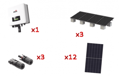 Afore Inversor para Interconexión HNS7000TLKIT1, 7.000W, 220V 