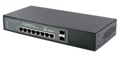 Switch AirLive Gigabit Ethernet POE-GSH1008ATU-110, 8 Puertos 10/100/1000Mbps, 20Gbit/s, 8000 Entradas - No Administrable 