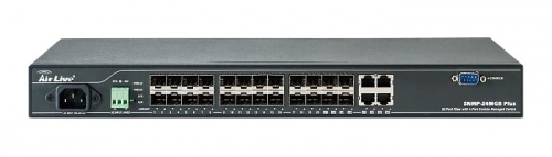 Switch AirLive Gigabit Ethernet SNMP-24MGB-PLUS, 24 Puertos 10/100/1000Mbps + 4 Puertos SFP, 48Gbit/s, 32.000 Entradas - Administrable 