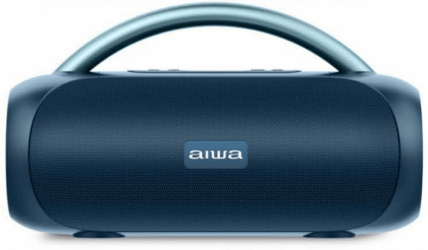 Aiwa Bocina Portátil AWS10BTU, Bluetooth, Inalámbrico, 20W RMS, Azul - Resistente al Agua 