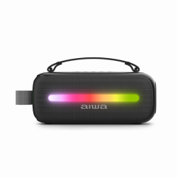 Aiwa Bocina Portátil AWSS40BT, Bluetooth, Inalámbrico, USB-C, 12W, Negro - Resistente a Polvo/Agua 