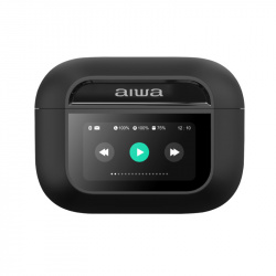 Aiwa Audífonos Intrauriculares con Micrófono AWTWSGPRO, Inalámbrico, Bluetooth, Cancelación de Ruido, Negro 