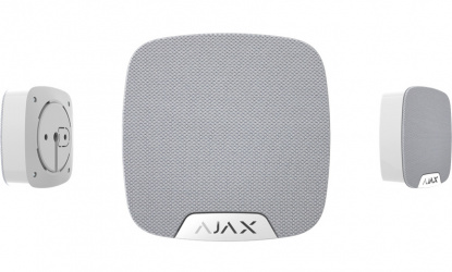 AJAX Sirena HomeSiren, Inalámbrico, 105dB, Blanco/Gris, Compatible con Android/iOS 