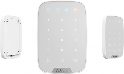 AJAX Teclado KeyPad 9NA Inalámbrico, Blanco, Incluye Sirena y Lector DESFire 