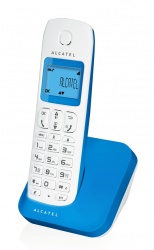 Alcatel Teléfono Inalámbrico E130, DECT, 1 Auricular, Blanco/Azul 